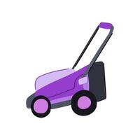 garden lawn mower cartoon illustration vector