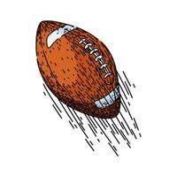 game american football ball sketch hand drawn vector