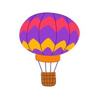 up hot air balloon cartoon illustration vector