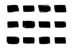 Horizontal Rectangle Shape Glyph Brush stroke pictogram symbol visual illustration Set vector