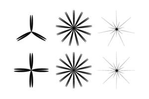 Abstract Sparkle Shape Symbol Sign pictogram symbol visual illustration Set vector