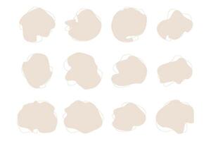 Blobs Fluid Liquid Shapes symbol pictogram visual illustration Set vector