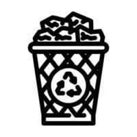 glass recycling waste sorting line icon illustration vector