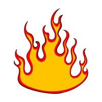 race flame decal cartoon illustration vector