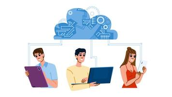 service cloud computing vector