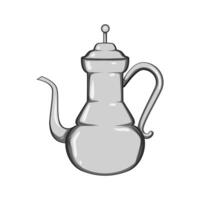 saudi arabic tea pot cartoon illustration vector