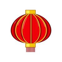 gold chinese lamp cartoon illustration vector