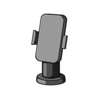 mobile car holder phone cartoon illustration vector