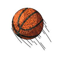 deporte baloncesto pelota bosquejo mano dibujado vector