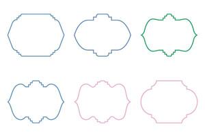 Islamic Frame Design Thin Line silhouettes Design pictogram symbol visual illustration Colerful vector