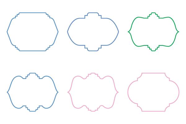 Islamic Frame Design Thin Line silhouettes Design pictogram symbol visual illustration Colerful
