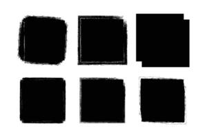 Square Shape Glyph grunge shape Brush stroke pictogram symbol visual illustration Set vector