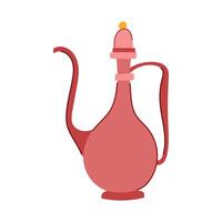 oman arabic tea pot cartoon illustration vector