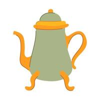 gulf arabic tea pot cartoon illustration vector