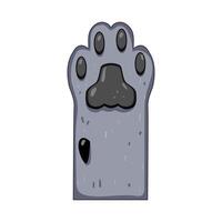 puppy cat paw cartoon illustration vector