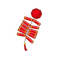 element chinese firecracker cartoon illustration vector