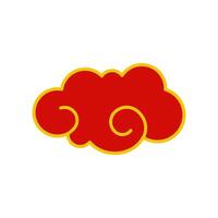 ornamento chino nube dibujos animados ilustración vector