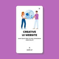 interfaz creativo ui sitio web vector