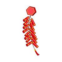 money chinese firecracker cartoon illustration vector