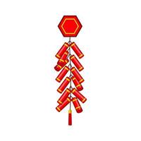 lunar chinese firecracker cartoon illustration vector