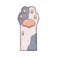 footprint cat paw cartoon illustration vector