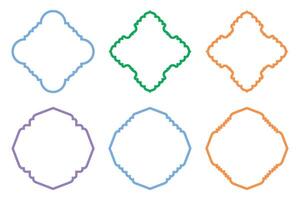 Vertical Oval Shape Thin Line grunge shape Brush stroke pictogram symbol visual illustration Set vector