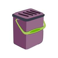 garbage compost bin cartoon illustration vector