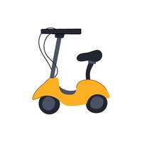 young electric scooter cartoon illustration vector