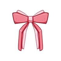 bow hair ribbon cartoon illustration vector