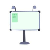 projector electronic whiteboard cartoon illustration vector