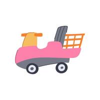 grocery cart toy cartoon illustration vector