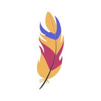 color pluma exótico pájaro dibujos animados ilustración vector
