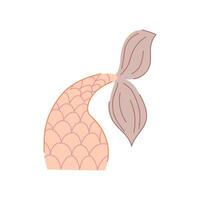 cute mermaid tail cartoon illustration vector