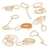 lasso set cartoon illustration vector