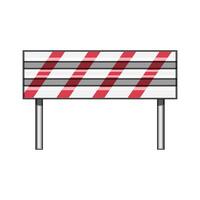 steel guard rails cartoon illustration vector