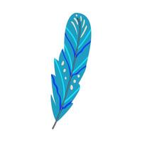 wing feather exotic bird cartoon illustration vector