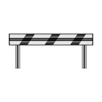 crash guard rails cartoon illustration vector