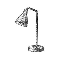 home desk lamp sketch hand drawn vector