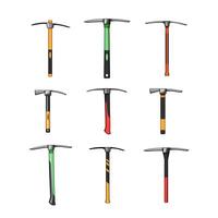 pickaxe set cartoon illustration vector