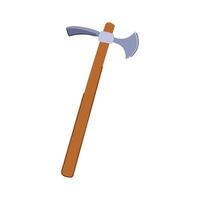 axe pickaxe cartoon illustration vector