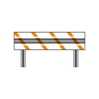 barrier guard rails cartoon illustration vector