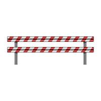 street guard rails cartoon illustration vector