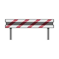 highway guard rails cartoon illustration vector