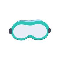 wear safety goggles cartoon illustration vector