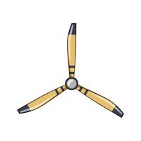 rotor propeller cartoon illustration vector