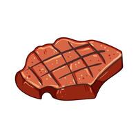 rosemary steak grill cartoon illustration vector
