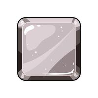 interface square game button cartoon illustration vector