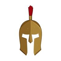 rome spartan helmet cartoon illustration vector