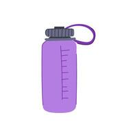 metal reusable water bottle cartoon illustration vector