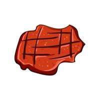 carne filete parrilla dibujos animados ilustración vector